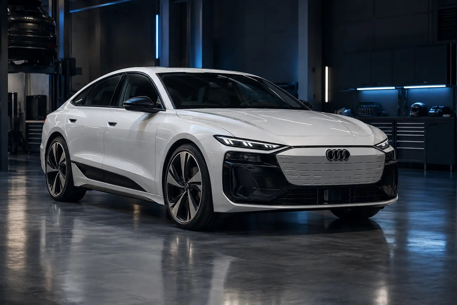 Audi A6 e-tron in officina