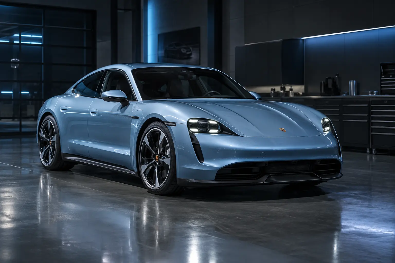 Porsche Taycan in officina